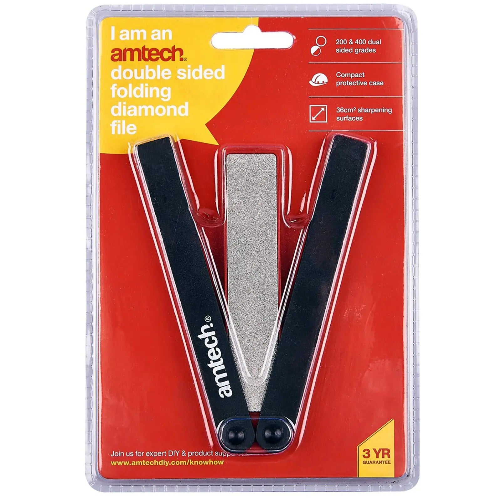 Amtech Double Sided Folding Diamond Sharpening File 