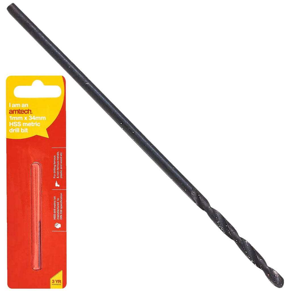 Amtech HSS Metric Metal Drill Bits 118° Precision Ground Tip 
