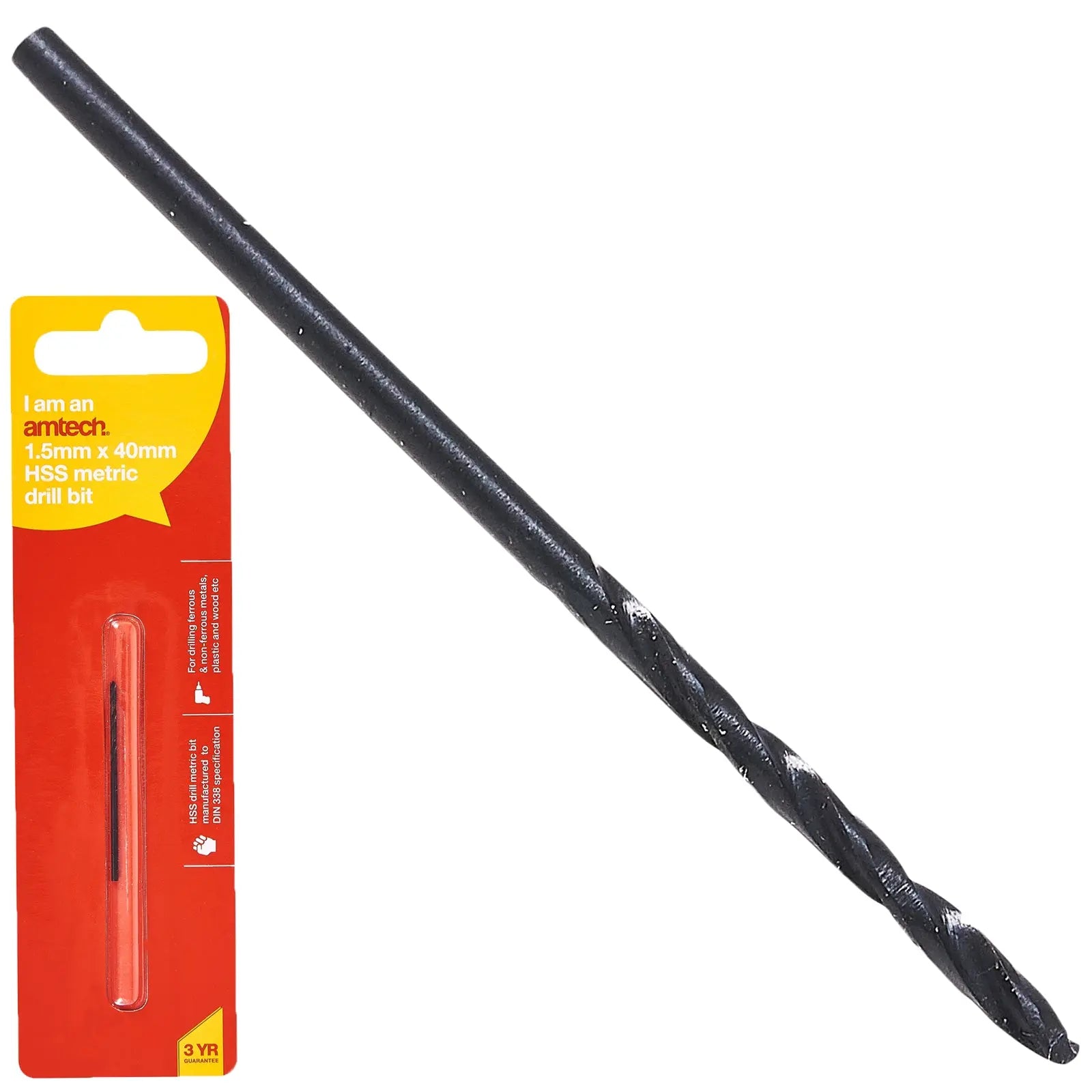 Amtech HSS Metric Metal Drill Bits 118° Precision Ground Tip 