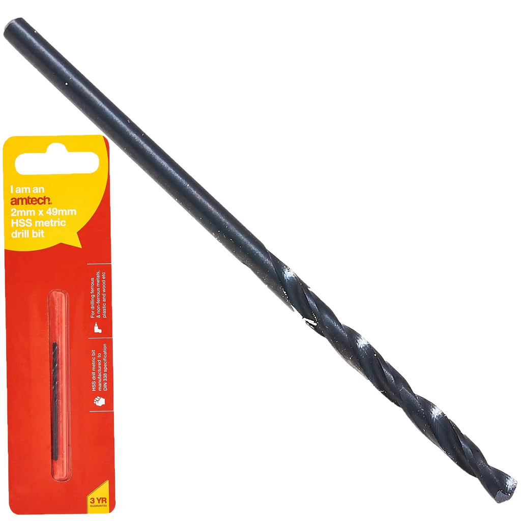 Amtech HSS Metric Metal Drill Bits 118° Precision Ground Tip 