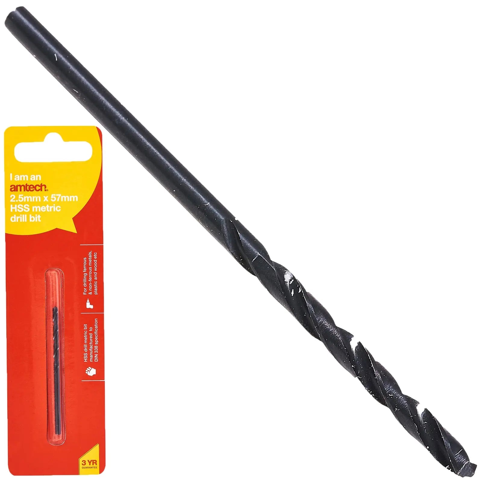 Amtech HSS Metric Metal Drill Bits 118° Precision Ground Tip 
