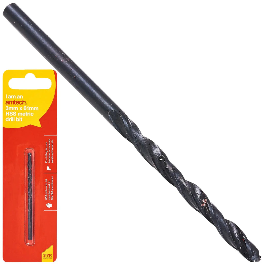 Amtech HSS Metric Metal Drill Bits 118° Precision Ground Tip 