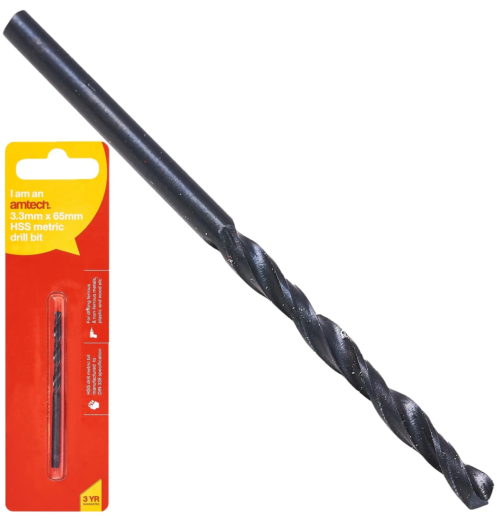 Amtech HSS Metric Metal Drill Bits 118° Precision Ground Tip 