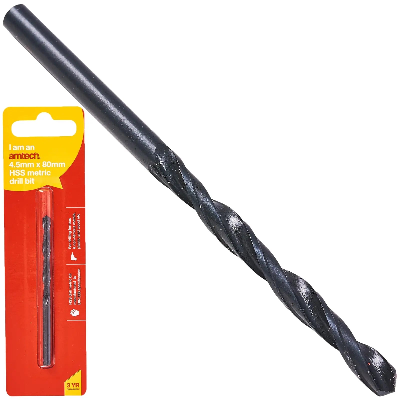 Amtech HSS Metric Metal Drill Bits 118° Precision Ground Tip 