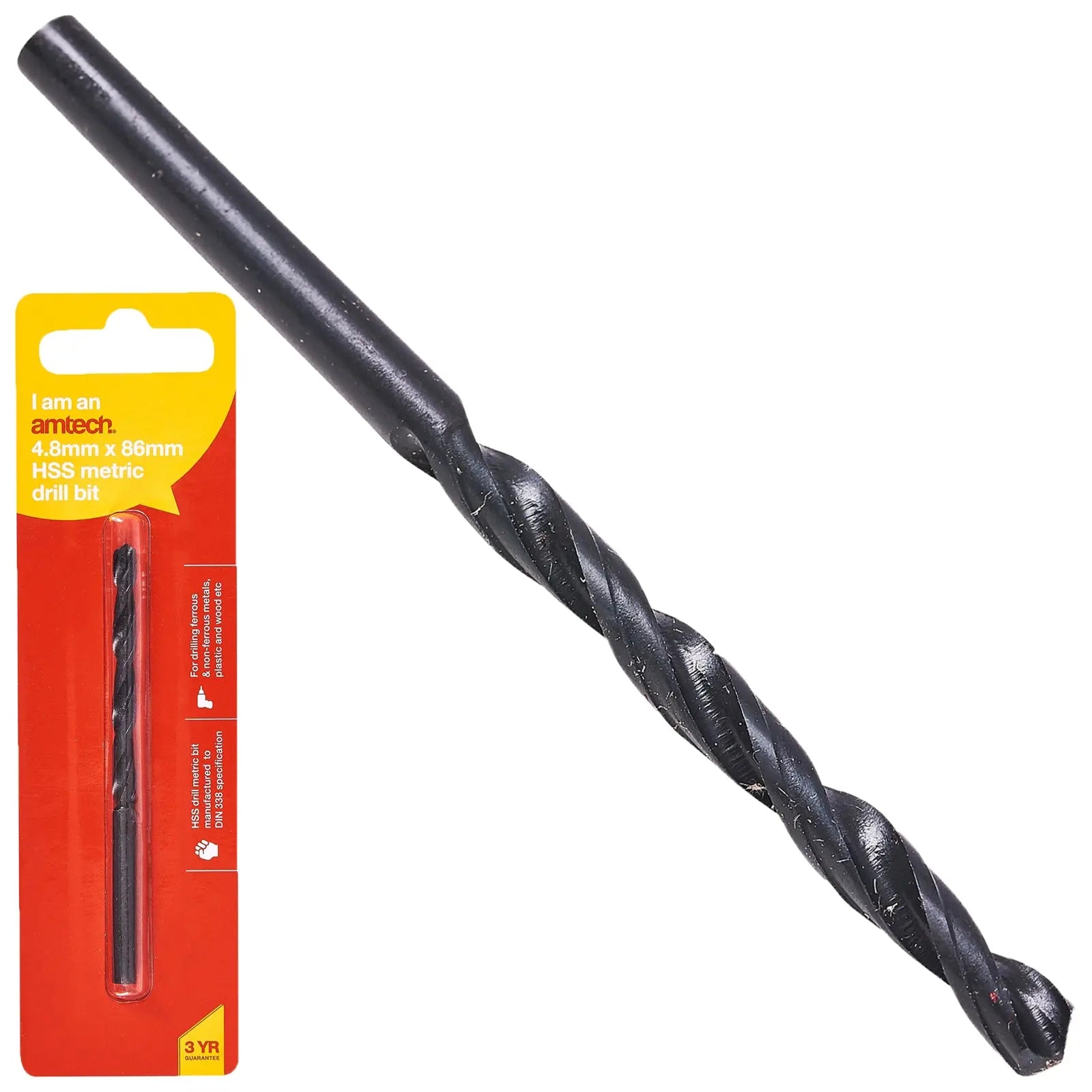 Amtech HSS Metric Metal Drill Bits 118° Precision Ground Tip 