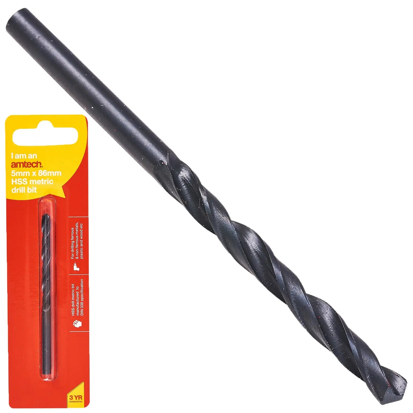 Amtech HSS Metric Metal Drill Bits 118° Precision Ground Tip 