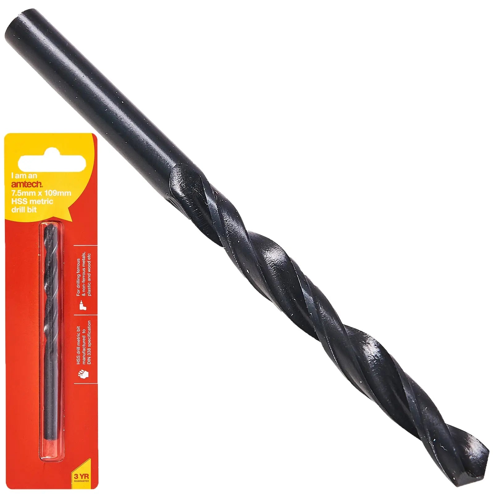 Amtech HSS Metric Metal Drill Bits 118° Precision Ground Tip 