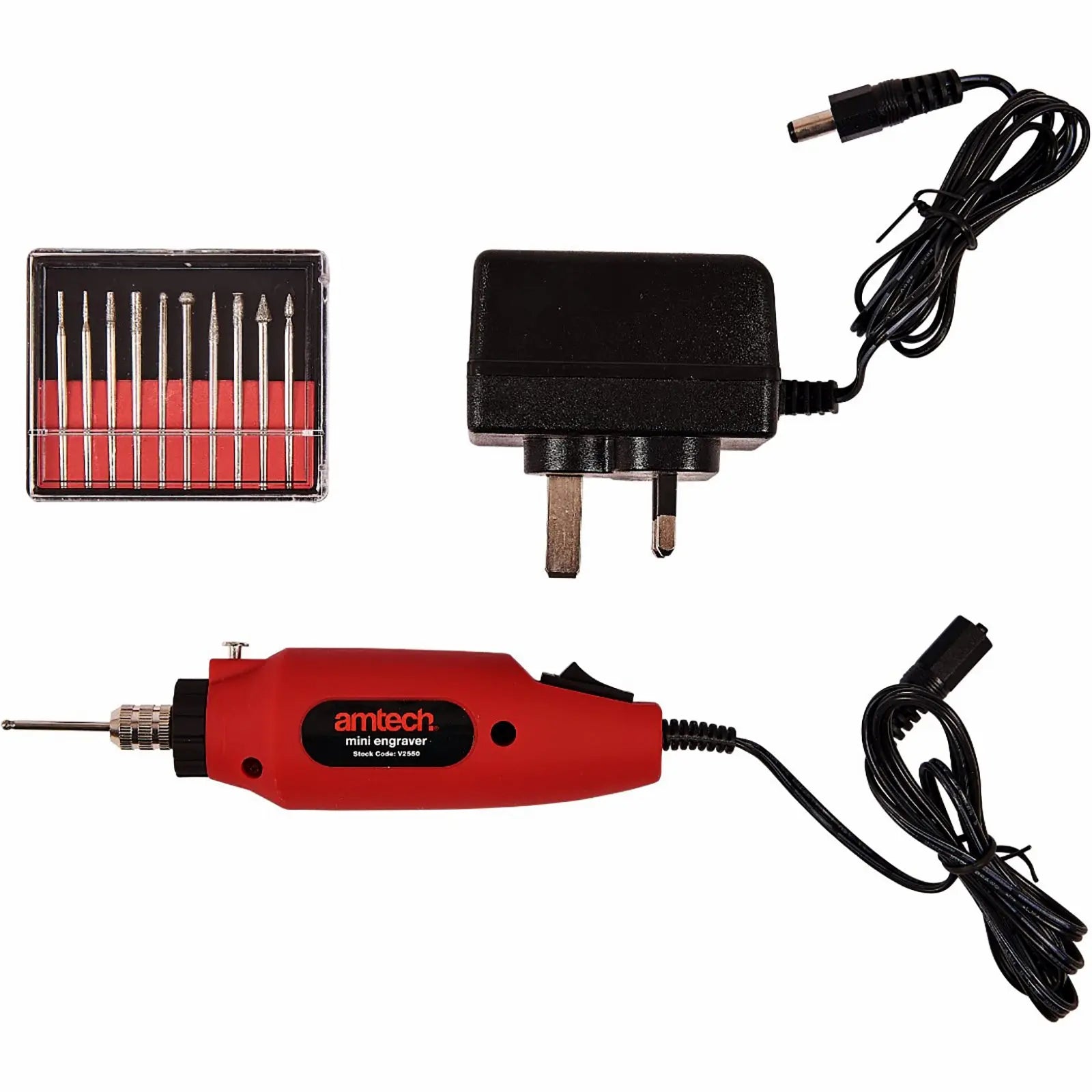 Amtech Mini Engraver Kit with Diamond Bits 