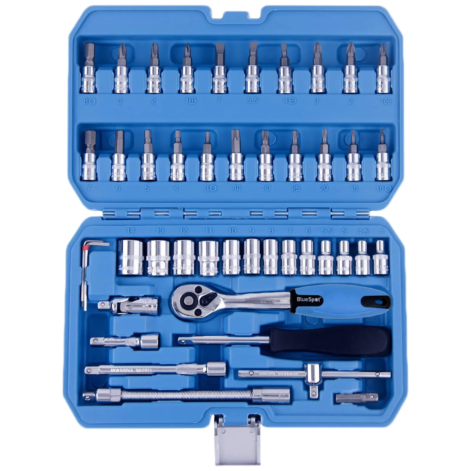 BlueSpot Socket and Bit Set 1/4" Drive 46 Piece 
