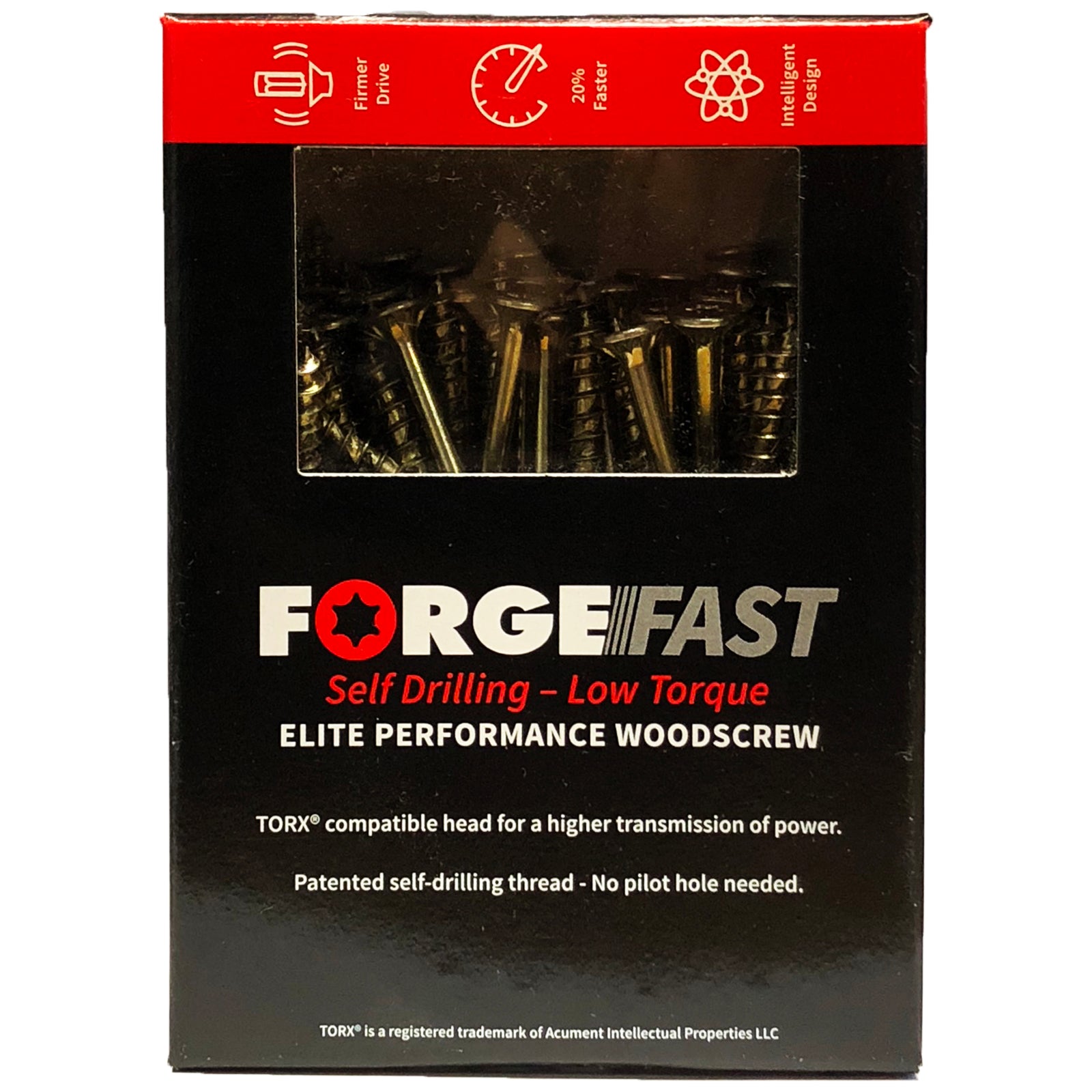 ForgeFix Torx ForgeFast Elite Low Torque Wood Screws Zinc Yellow