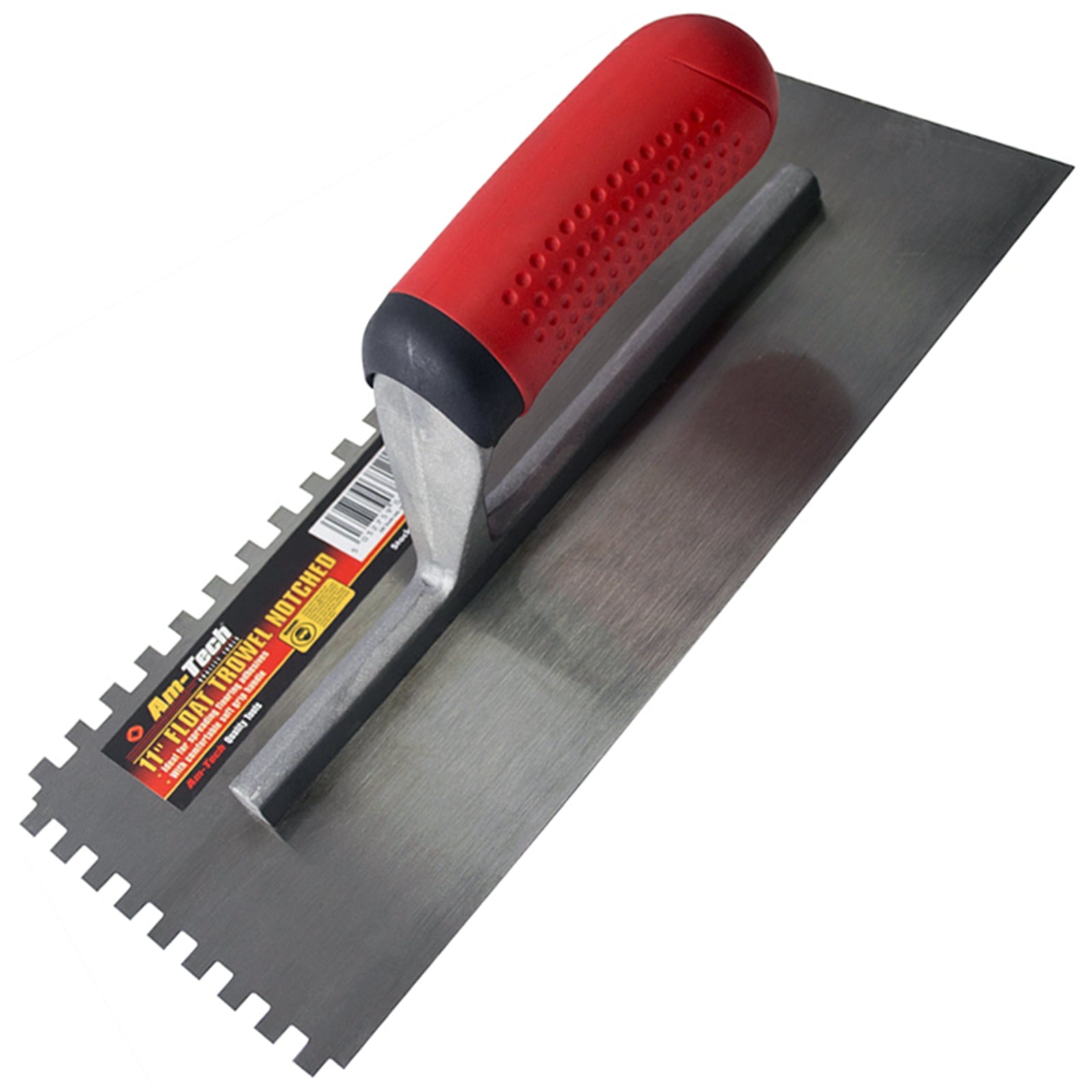 Amtech 275mm (11") Notched Float Trowel with Soft Grip Handle