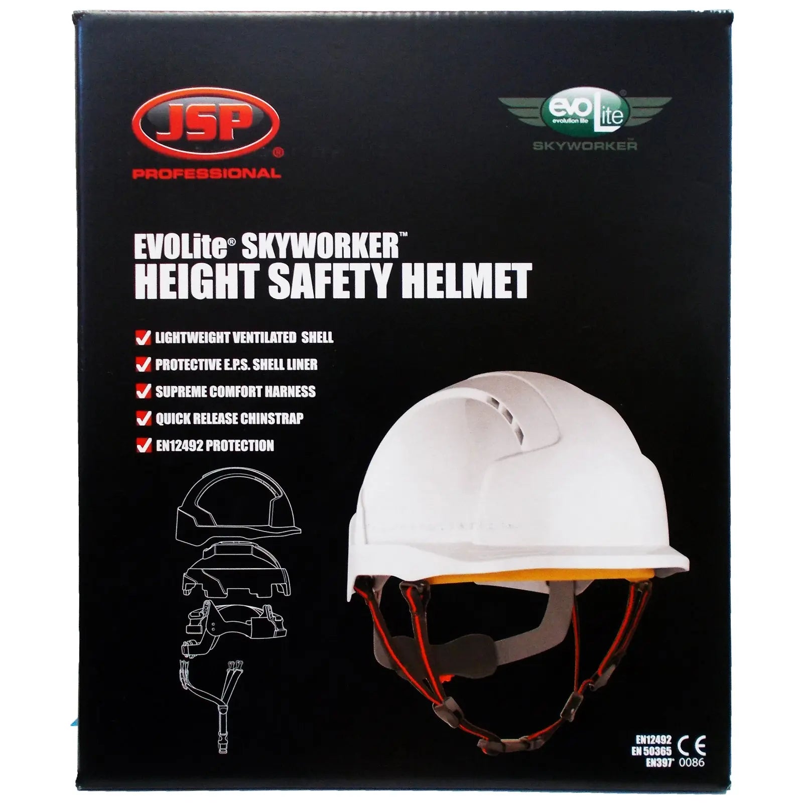 JSP EVOLite Skyworker Industrial Climbing Height Safety Helmet 