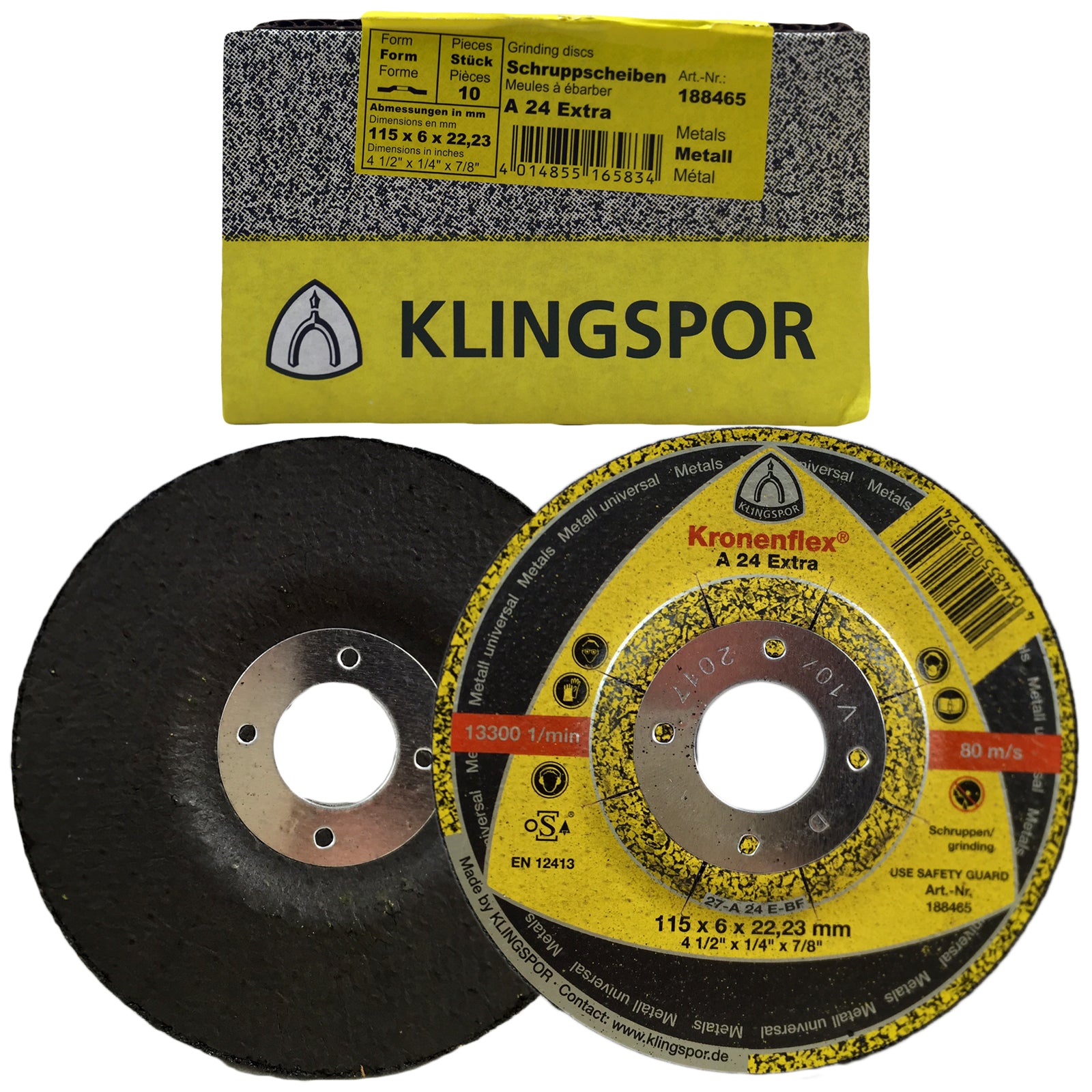 Klingspor A24 Extra 115mm x 6mm Metal Grinding Discs