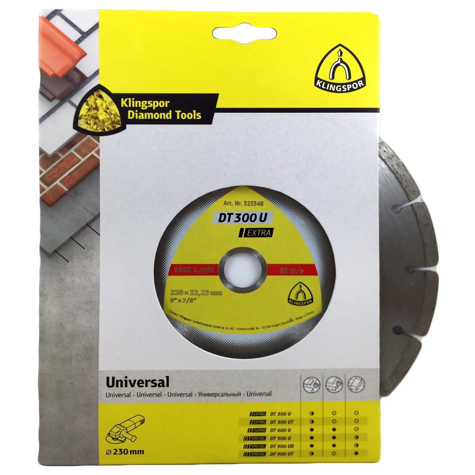Klingspor DT300U Extra Diamond Cutting Blades for Angle Grinder 