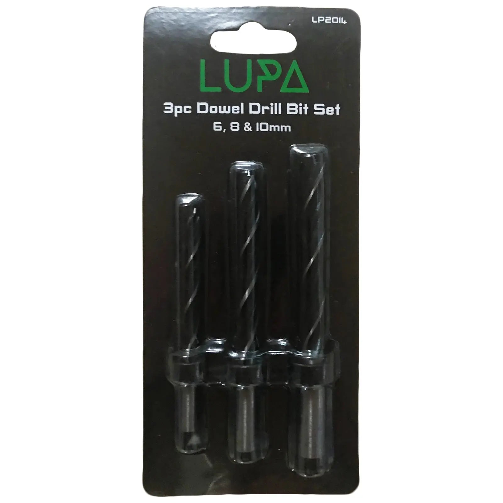 LUPA 3 PIece Dowel Drill Bit Set 6mm 8mm 10mm 
