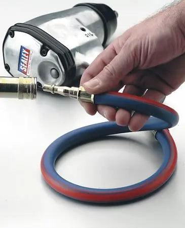 Sealey 600mm Air Leader Hose 8mm Diameter 1/4" BSP Union Bore Tail Pipe Female 