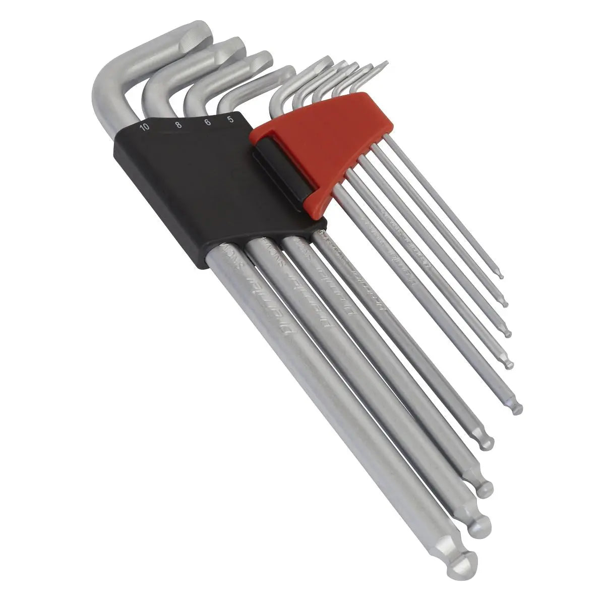 Sealey Ball End Hex Key Set Lock On 9 Piece 1.5mm-10mm Metric Premier 