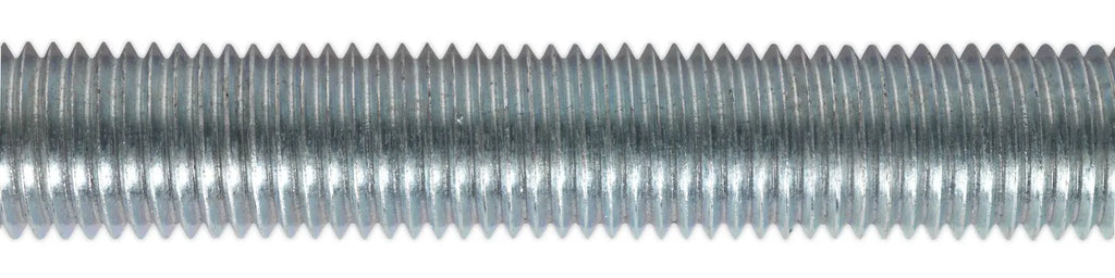 Sealey M6-24 1m Studding Threaded Bar Zinc Plated 