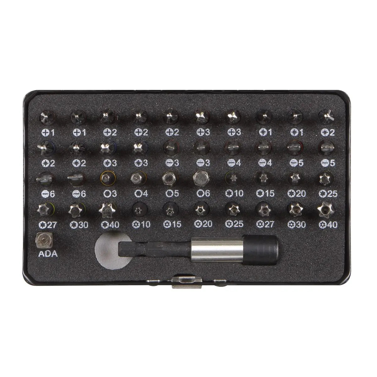 Sealey Premier Black 42 Piece Impact Grade Torsion Bit Set Slotted Phillips Trx Star Hex 