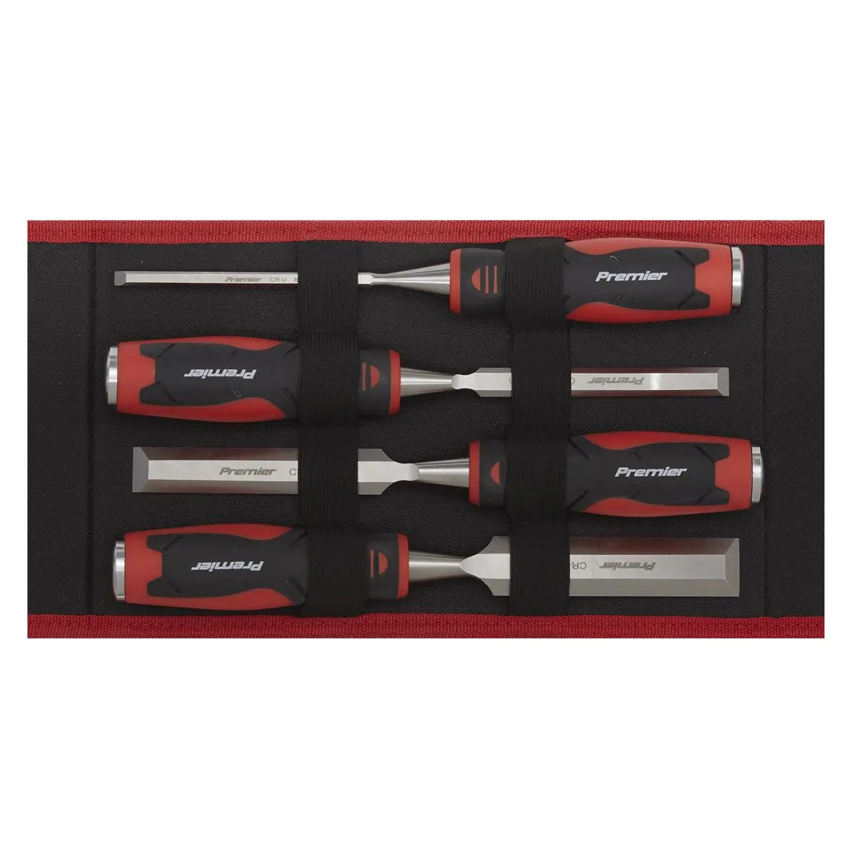 Sealey Premier Hammer-Thru Wood Chisel 4pc Set 