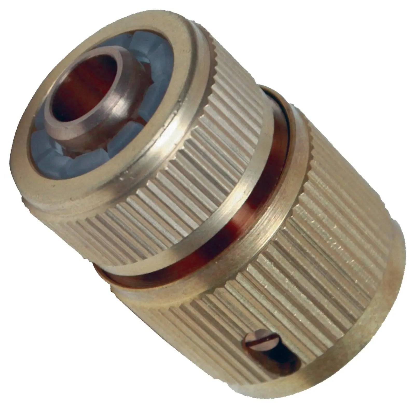 Silverline 1/2" Auto Stop Brass Quick Garden Hose Connector Female 