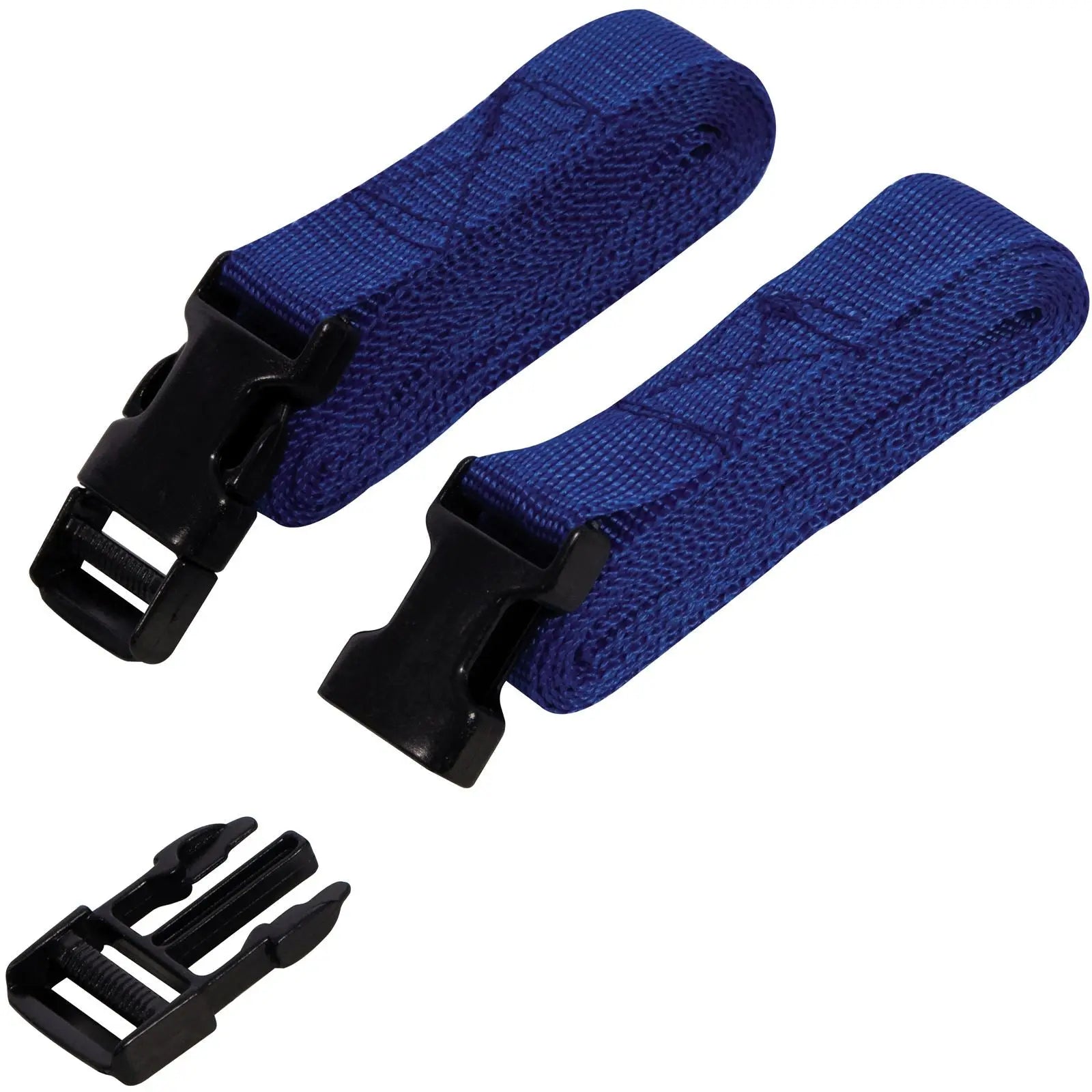 Silverline 2 Piece Clip Buckle Strap Set 2m x 25mm Luggage Roof Rack Tie 