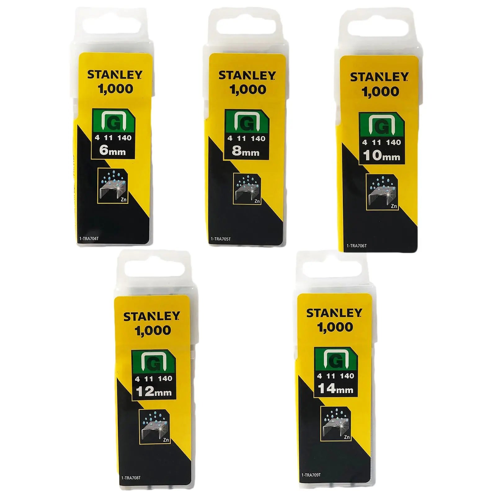 Stanley 1000 Piece Heavy Duty SharpShooter Staples Type G 4/11/140 