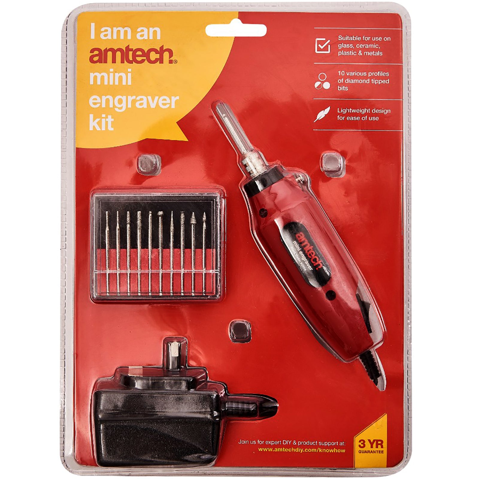 Amtech Mini Engraver Kit with Diamond Bits