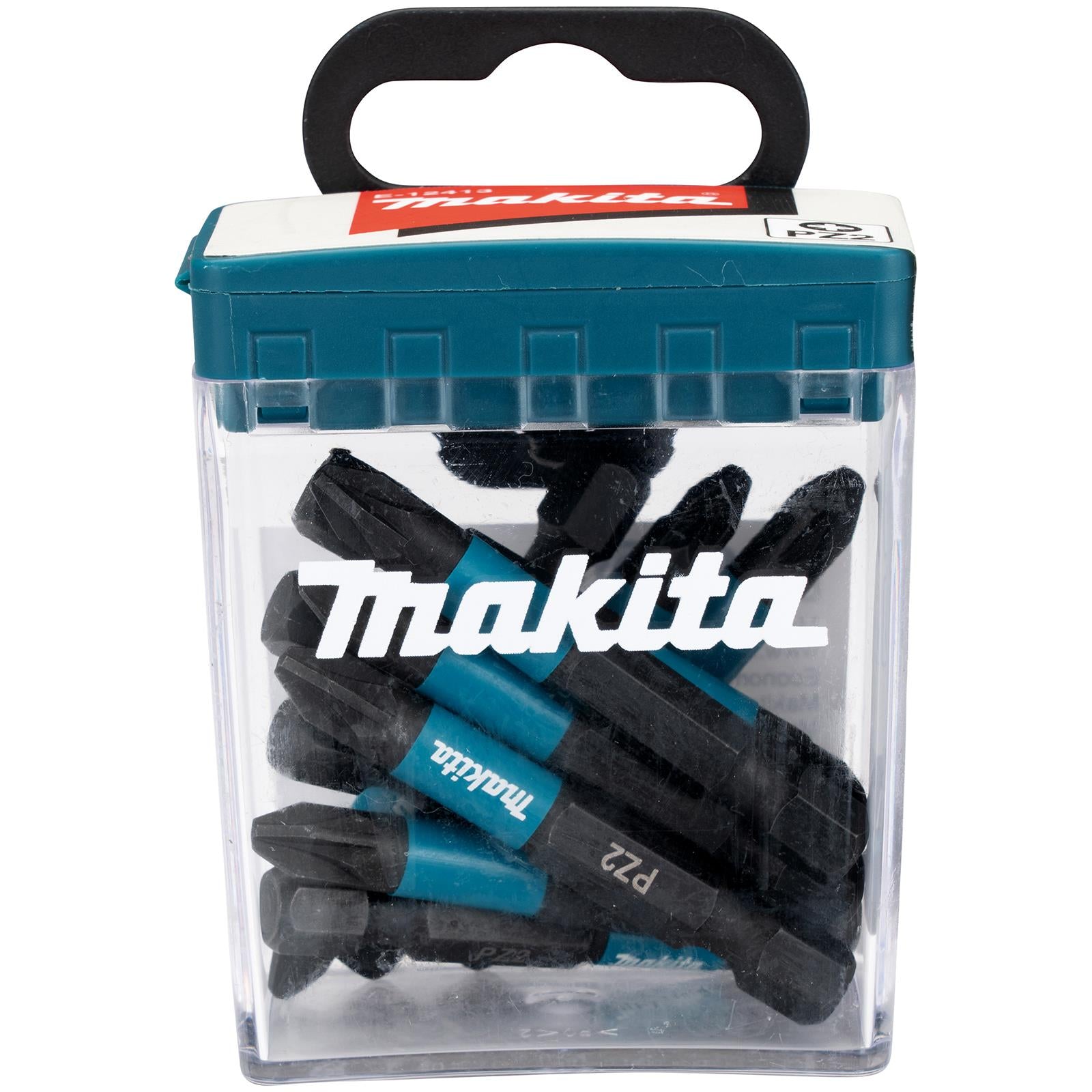 Makita Impact Screwdriver Bits Black Pozi PZ2 x 50mm 10 Piece Set Tic Tac Box E-12413