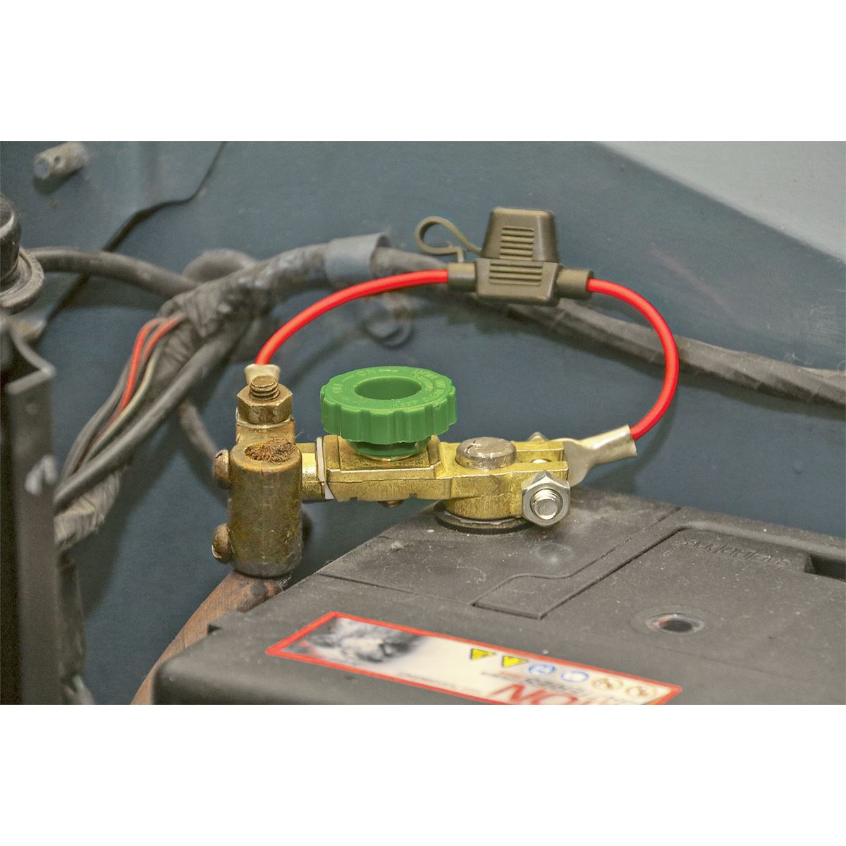 Sealey Battery Terminal & Fuse Holder 12-24V Anti-Theft