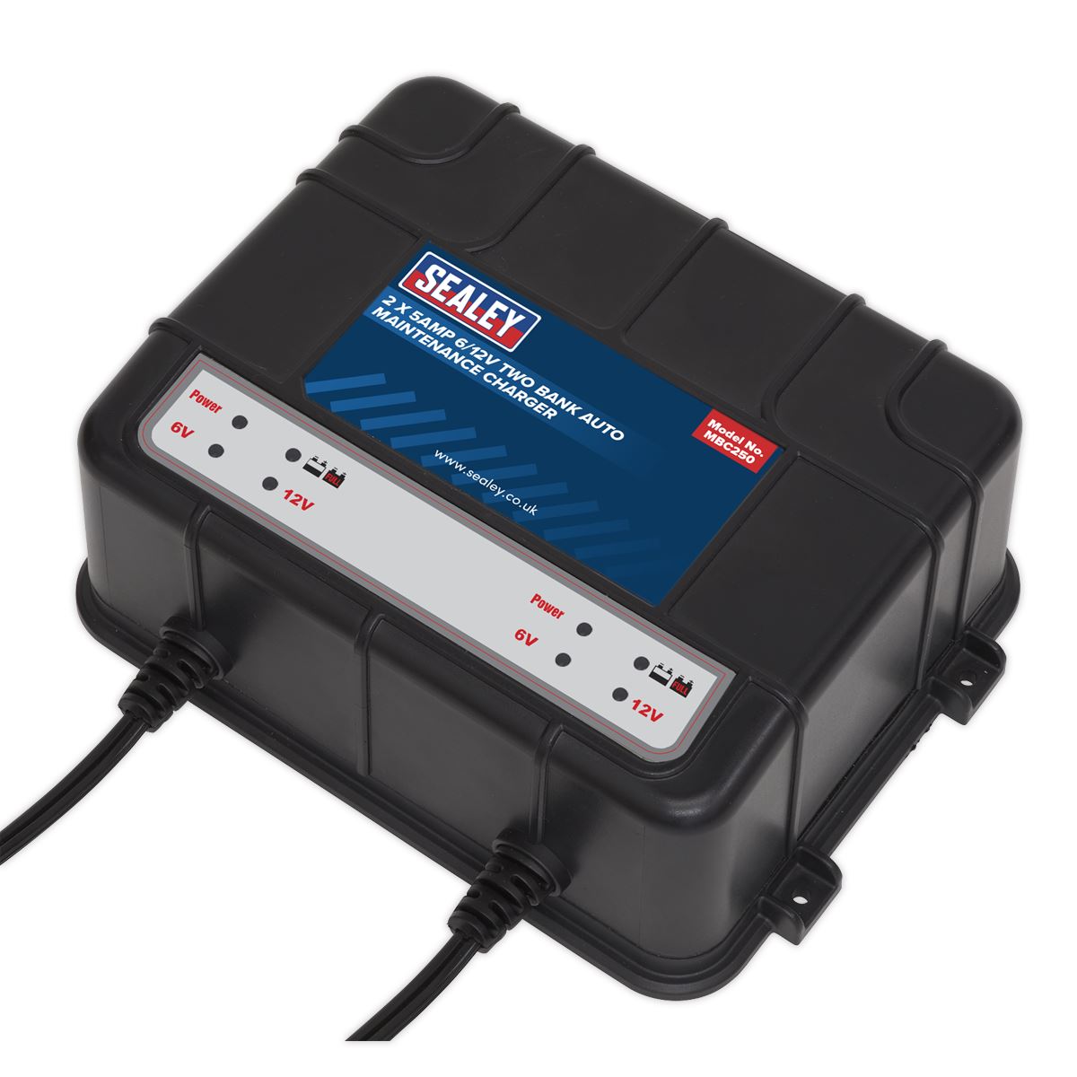 Sealey Two Bank 6/12V 10A (2 x 5A) Auto Maintenance Charger