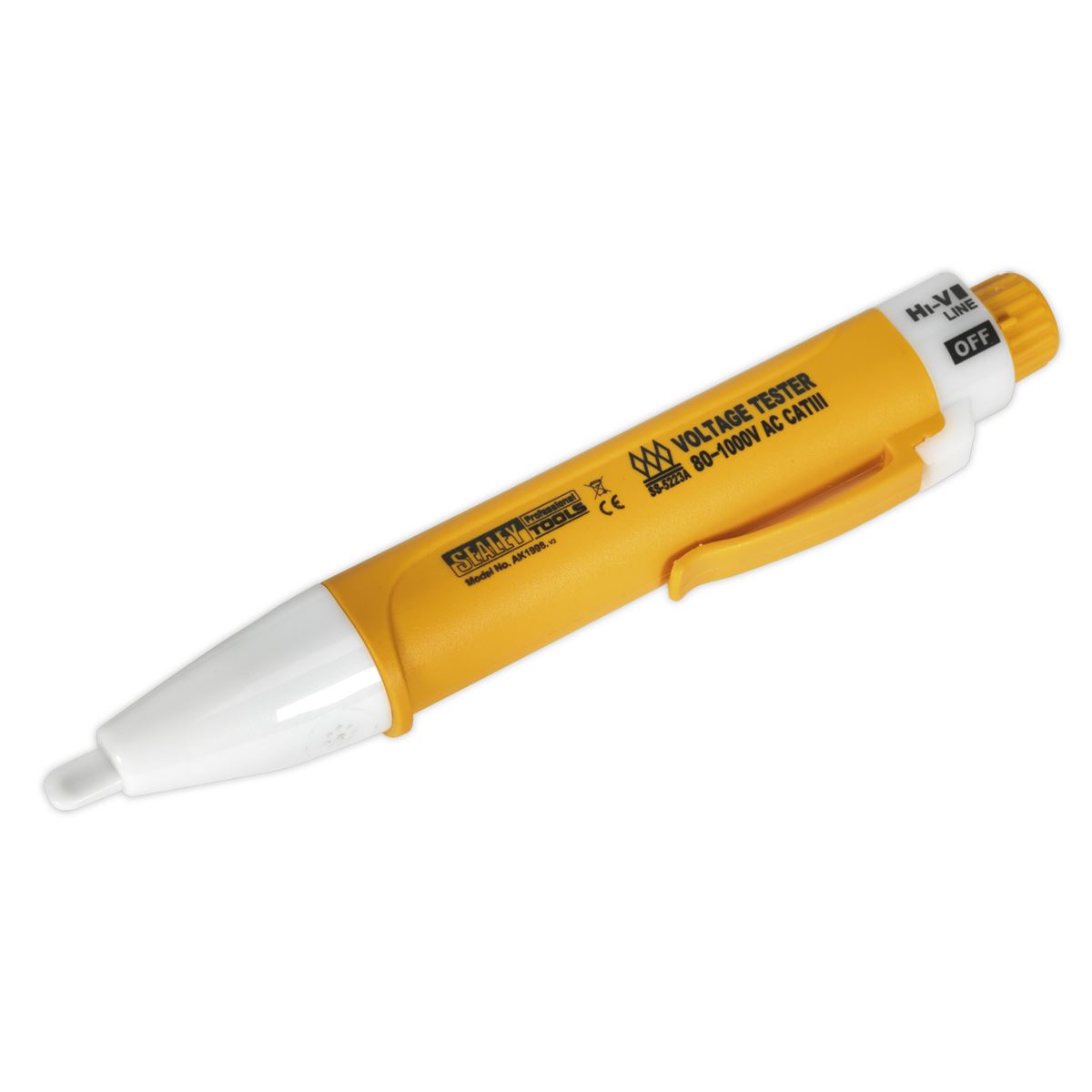 Sealey Non Contact Voltage Tester 80-1000v Electrical Pen Detector Audible Indication