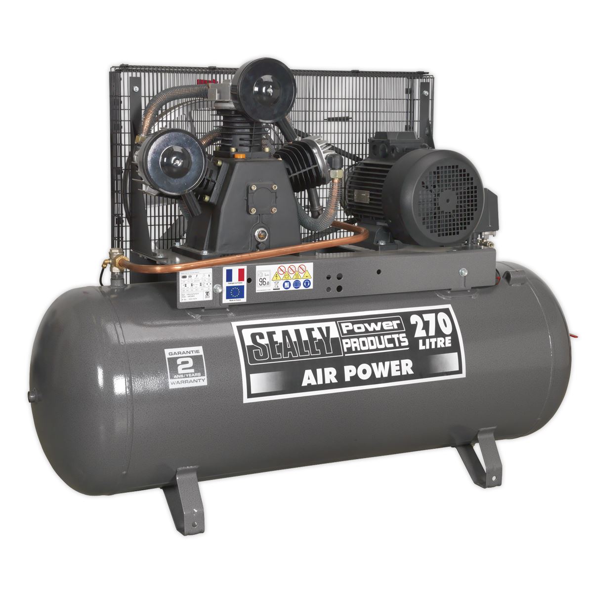 Sealey Premier Air Compressor 270L Belt Drive 7.5hp 3ph