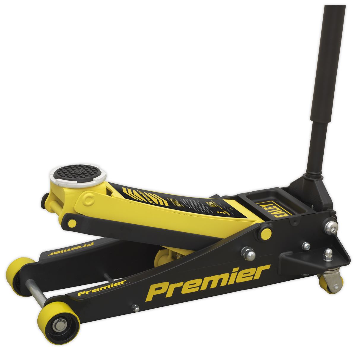 Sealey Premier Premier Low Profile Trolley Jack with Rocket Lift 3 Tonne - Yellow