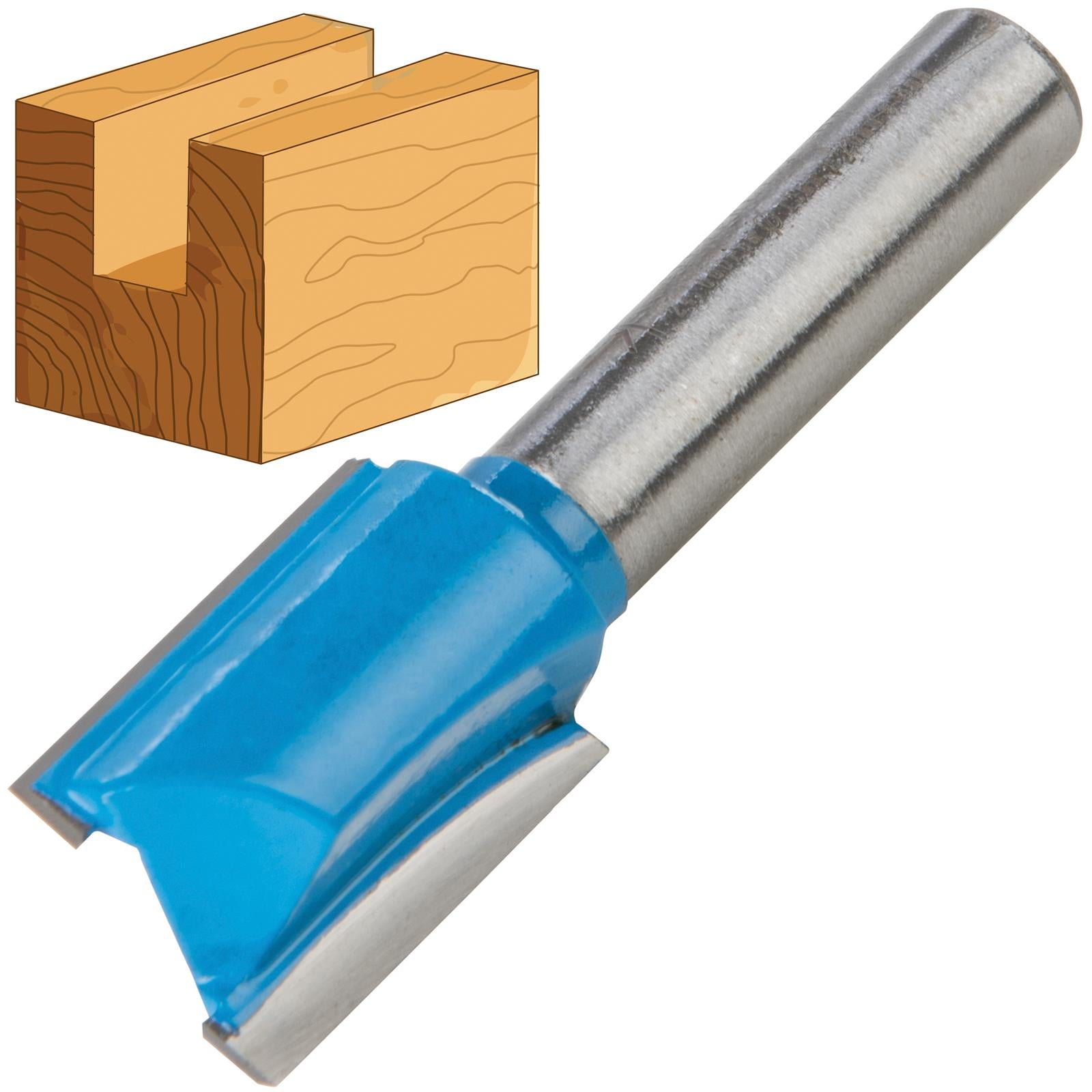 Silverline 8mm Shank Straight Metric Router Bits Cutters
