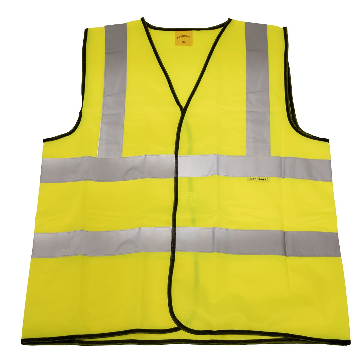 Worksafe by Sealey Hi-Vis Waistcoat (Site & Road Use) Yellow - X-Large