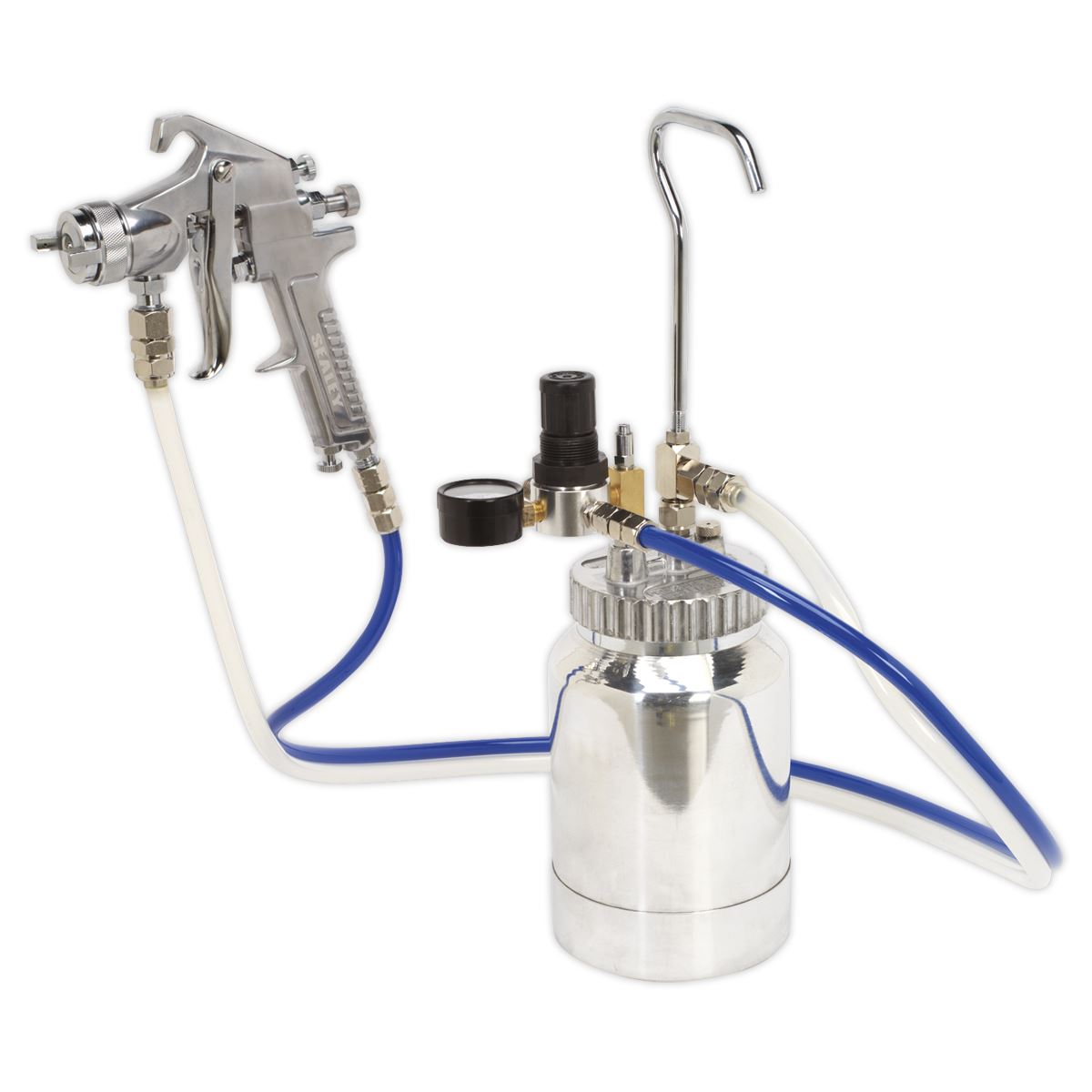 Sealey Pressure Pot System with Spray Gun & Hoses 1.8mm Set-Up