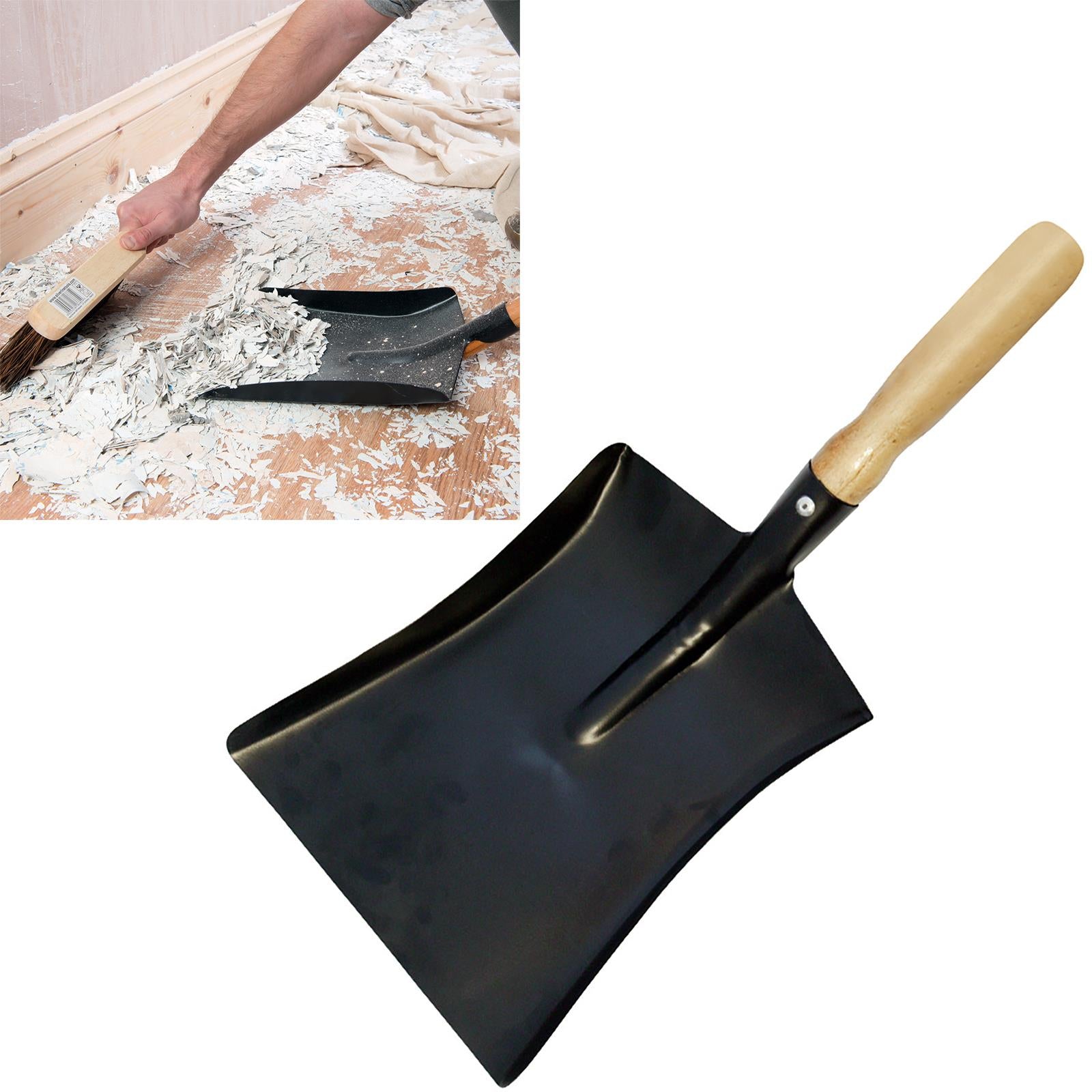Silverline 230mm Dust Pan Hardwood Handle Cleaning Dirt Scoop Shovel Steel