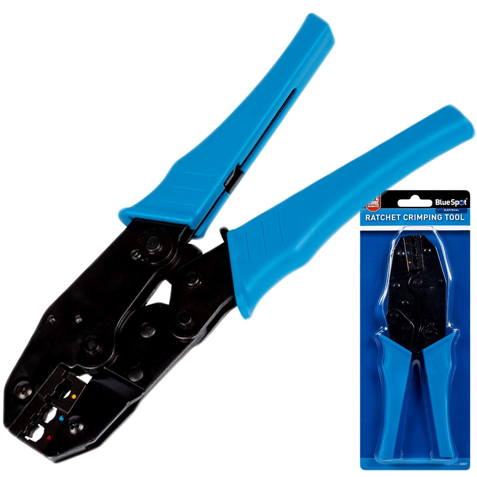 BlueSpot Ratchet Crimping Tool for Insulated Electrical Terminals