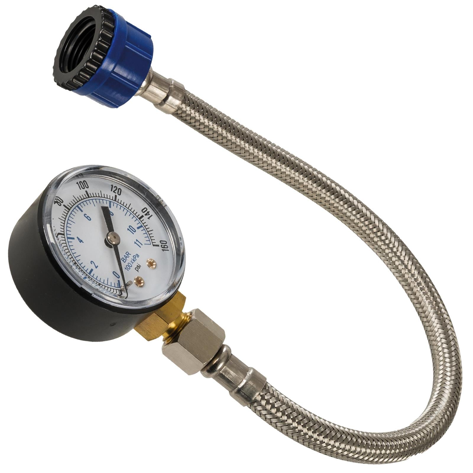 Silverline Mains Water Pressure Test Gauge 0-11bar (0-160psi)