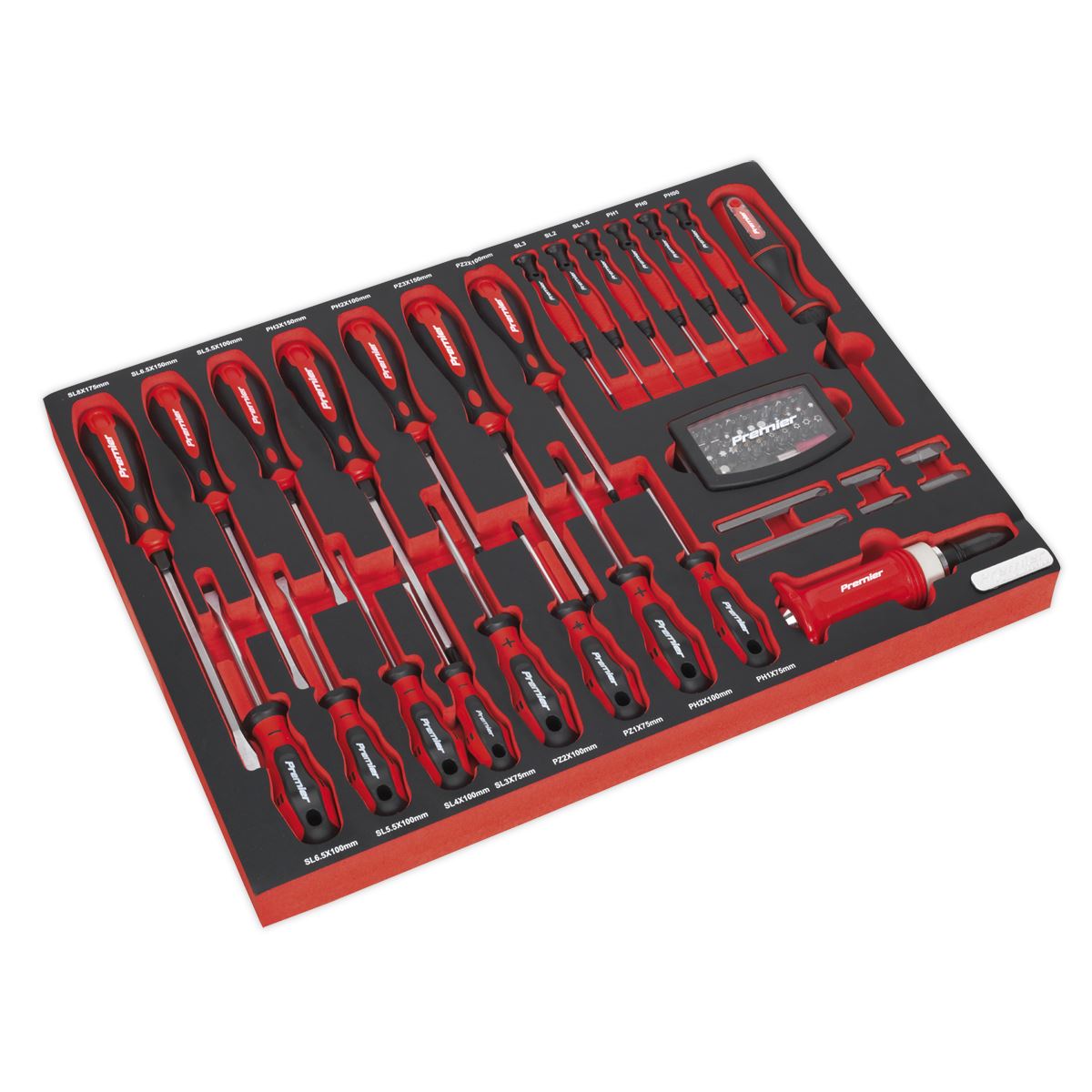 Sealey Premier Platinum Tool Tray with Screwdriver Set 72pc