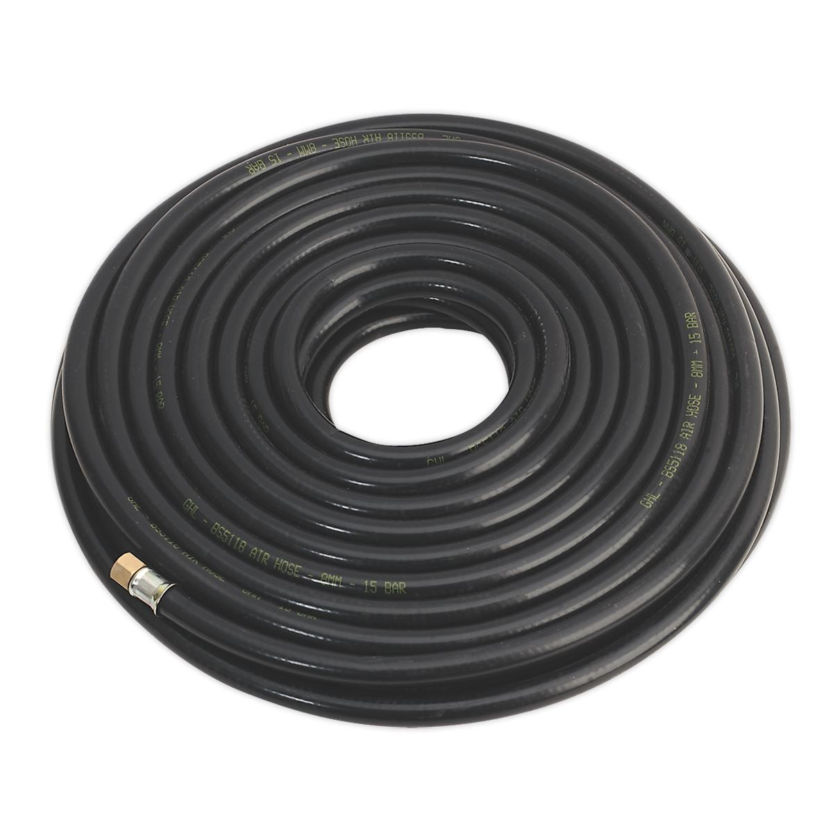 Sealey Air Hose 20m x Ø8mm with 1/4"BSP Unions Heavy-Duty