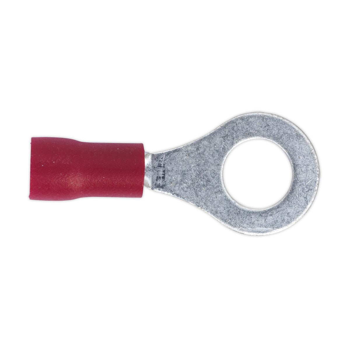 Sealey 100 Pack 6.4mm (1/4") Red Easy Entry Ring Terminal