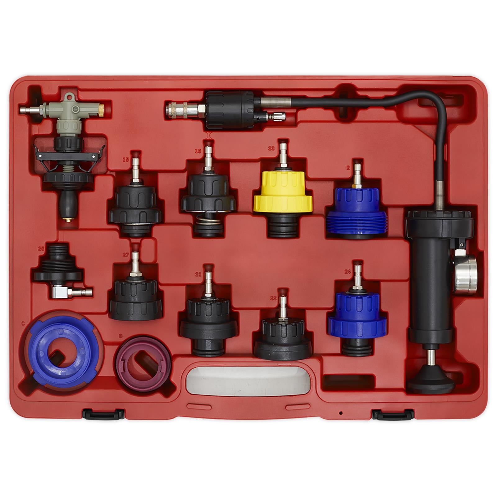 Sealey Cooling System Pressure Test Kit 13 Piece