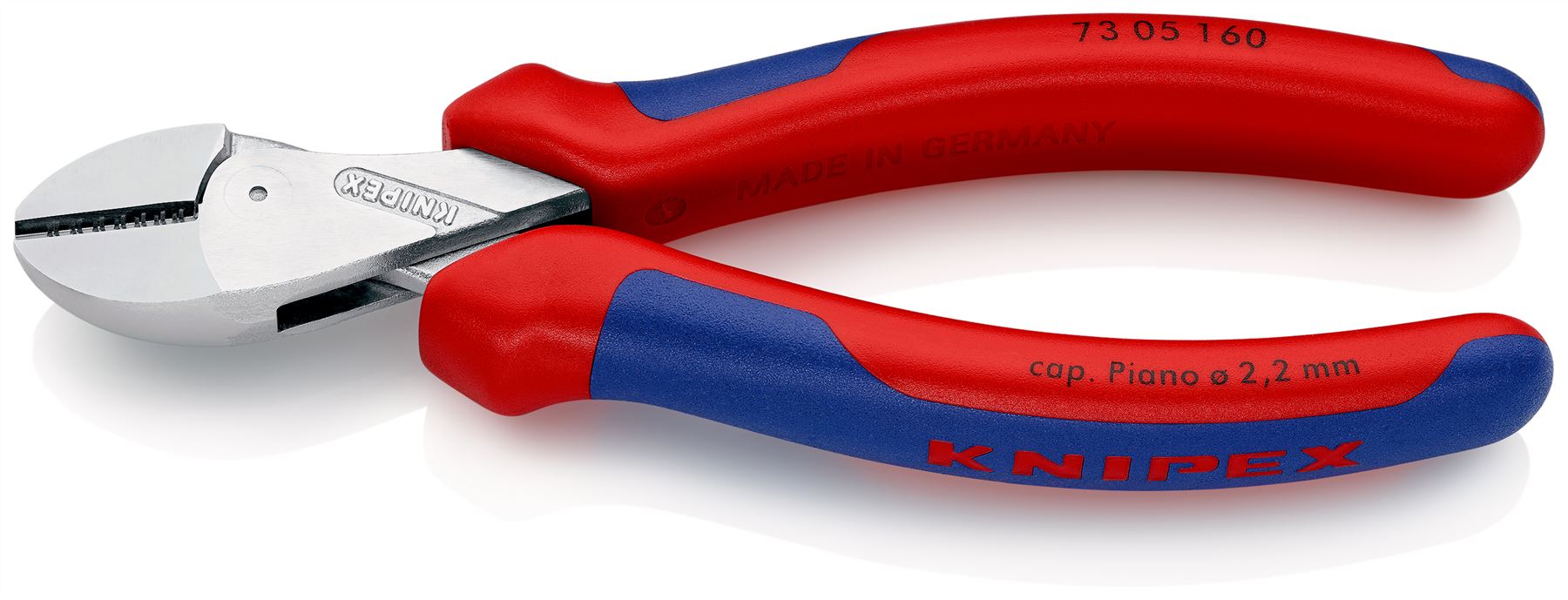 Knipex X-Cut Diagonal Side Cutting Pliers 160mm Multi Component Grips Chrome Plated 73 05 160