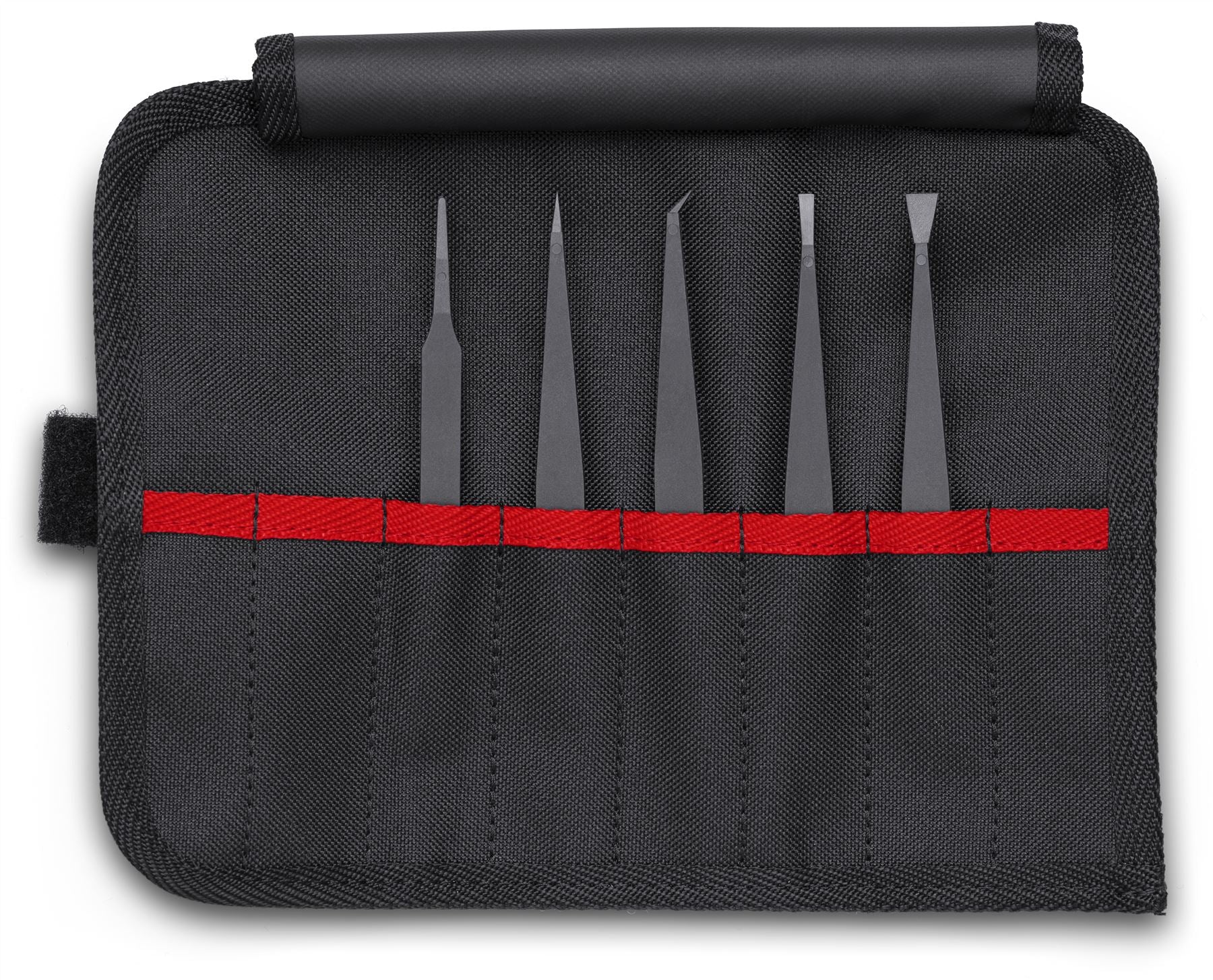 Knipex Plastic Tweezers Set ESD 5 Pieces in Tool Roll