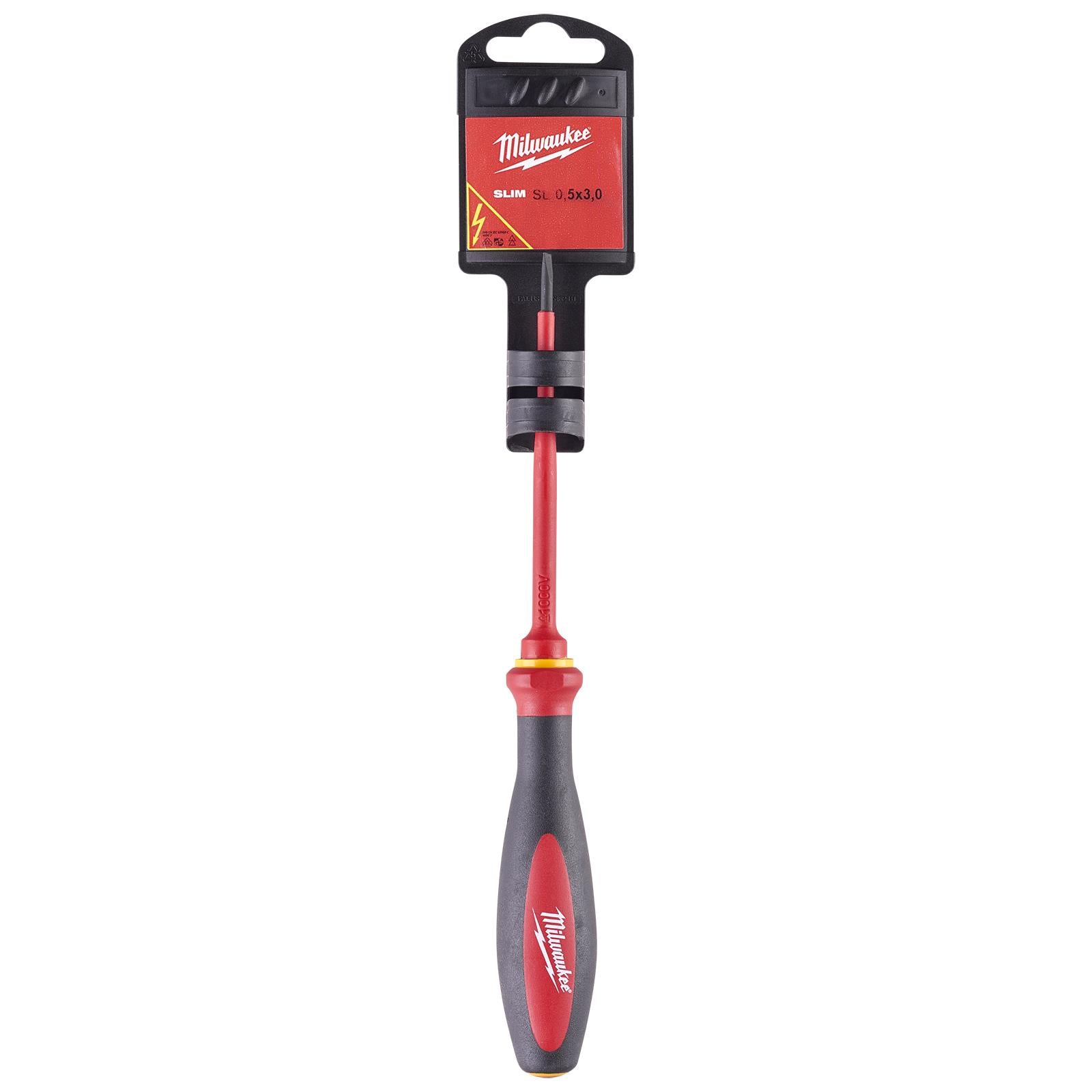 Milwaukee VDE Slim Screwdriver Slotted 0.5mm x 3mm x 100mm
