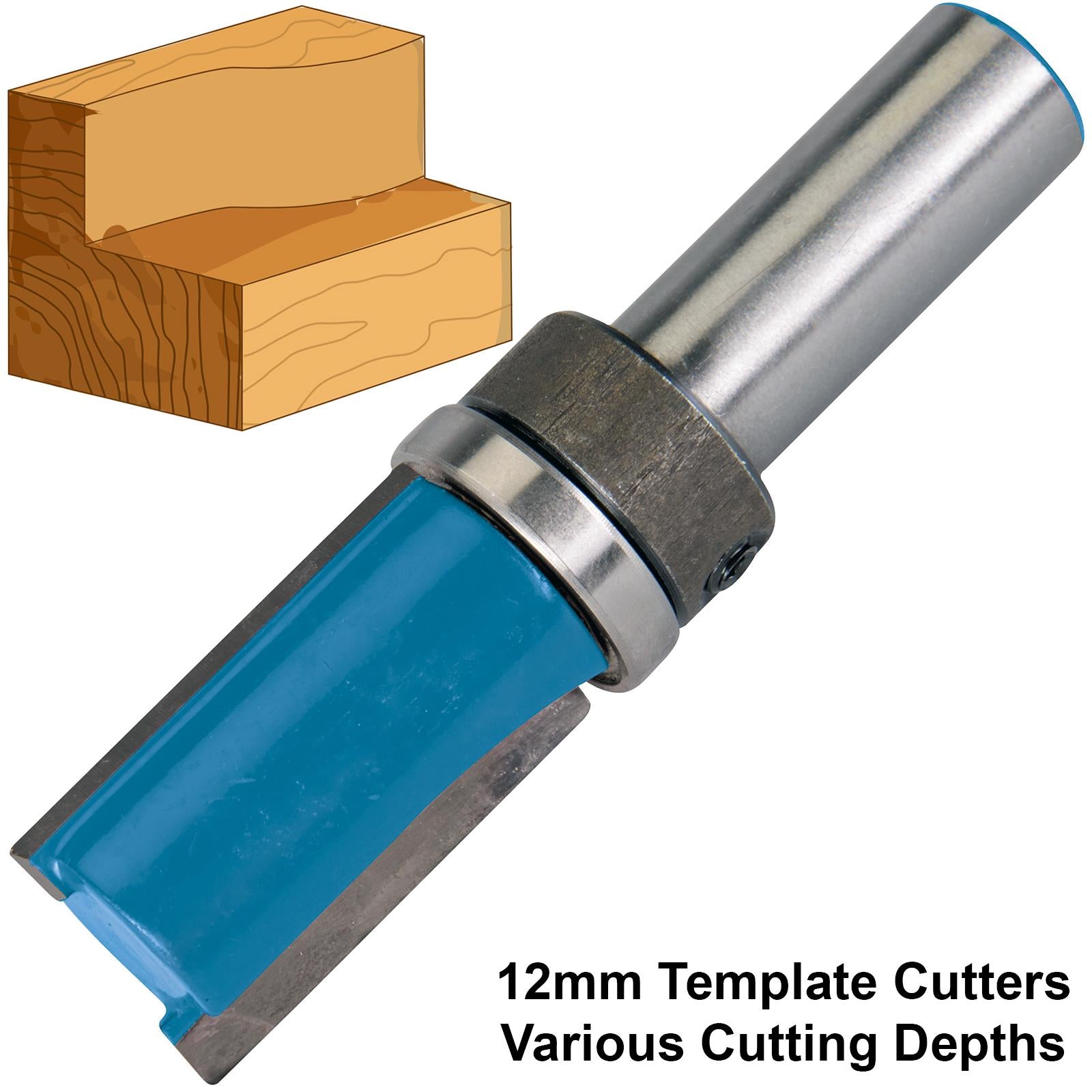 Silverline 12mm Template Router Cutters