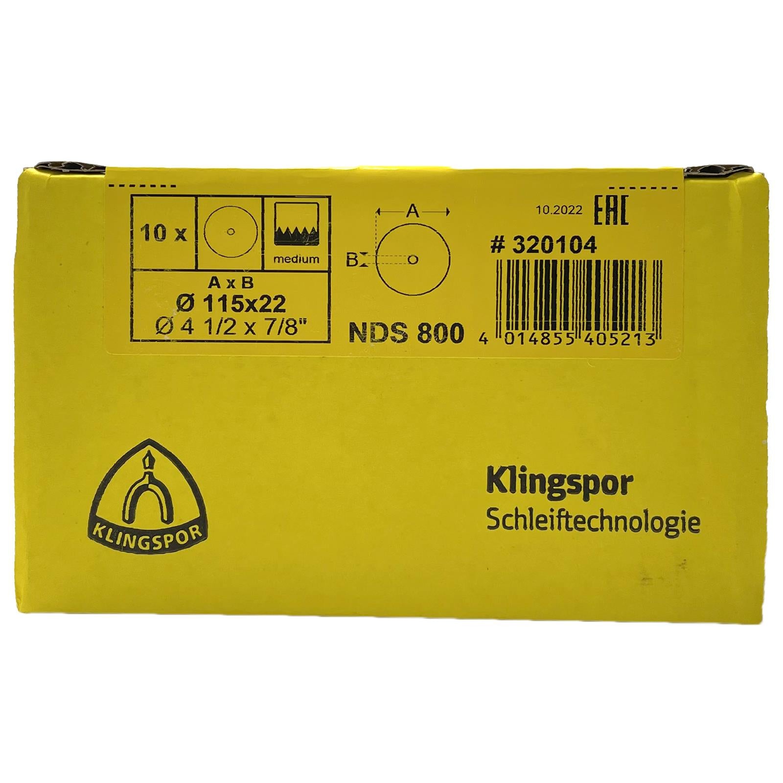 Klingspor Non Woven Web Discs for Metals Stainless Steel Like Scotch Brite 115mm