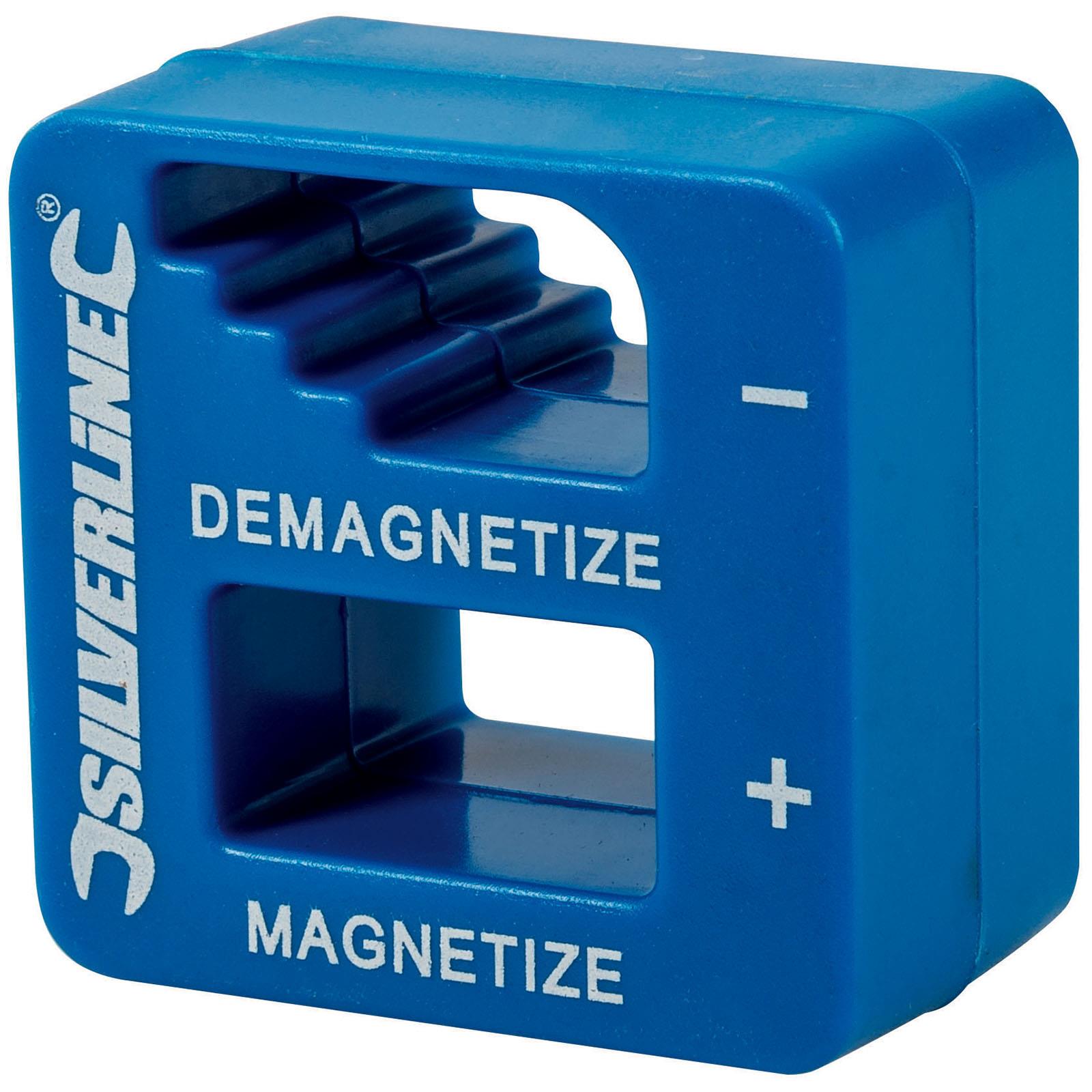Silverline Magnetiser Demagnetiser Screwdriver Tweezers Ferrous Metal